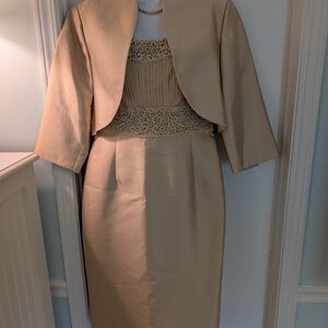Elegant "Talbot's" Spaghetti Strap Dress with Jacket